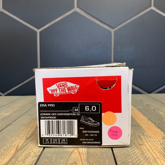 ~Used W/ Damaged Box! Mens Vans Era Pro Supreme x Comme de Garcons Camo Size 6 - Picture 6 of 6